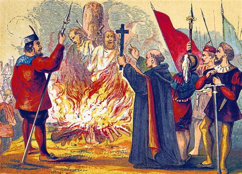 Latimer and Ridley Burned at the Stake .